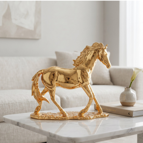 Regal Stride Gold Horse Figurine