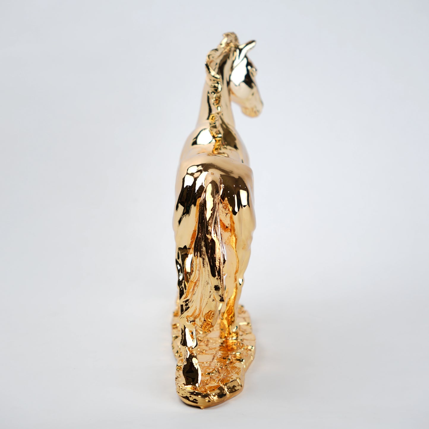gold horse figurine luxury tabletop decor showpiece