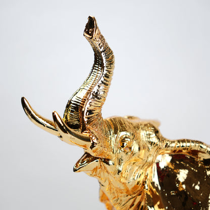 gold elephant figurine luxury tabletop decor showpiece