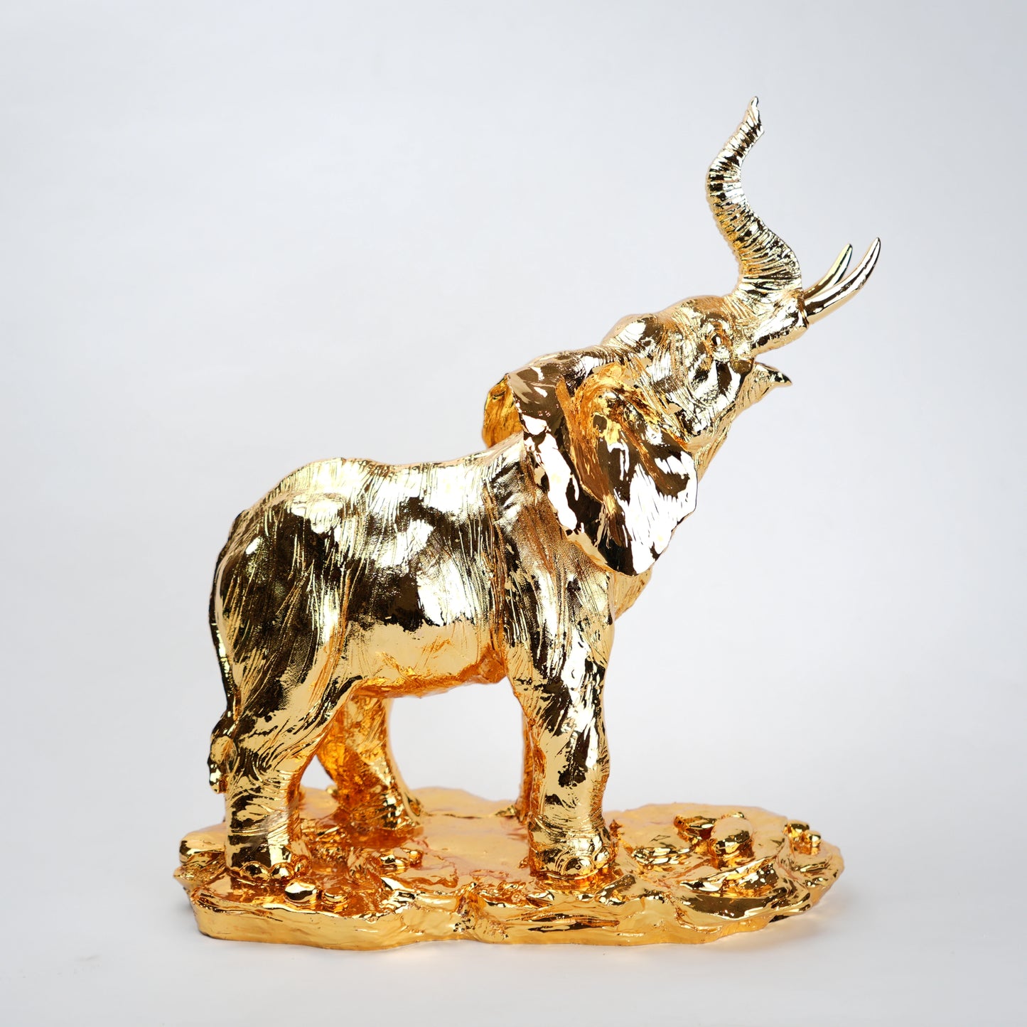 gold elephant figurine luxury tabletop decor showpiece