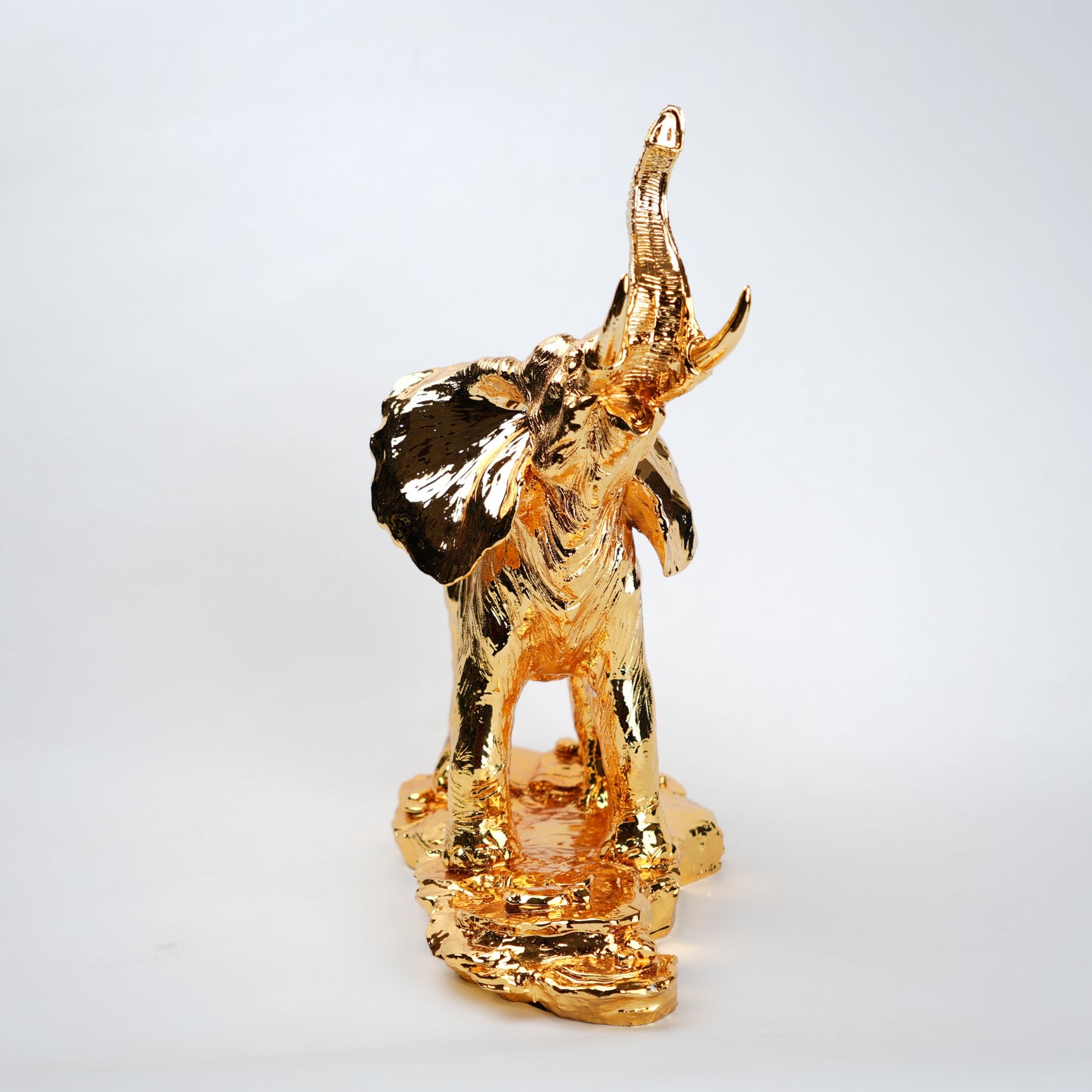 gold elephant figurine luxury tabletop decor showpiece