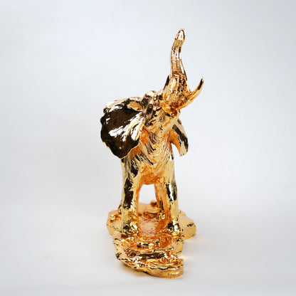 gold elephant figurine luxury tabletop decor showpiece
