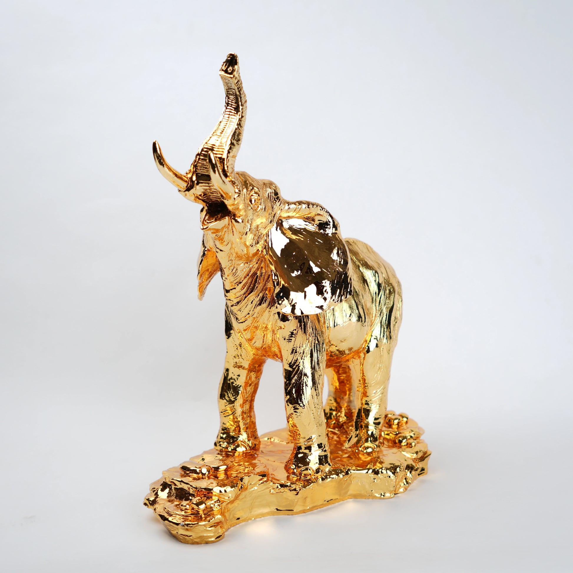 gold elephant figurine luxury tabletop decor showpiece