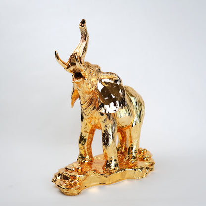 gold elephant figurine luxury tabletop decor showpiece