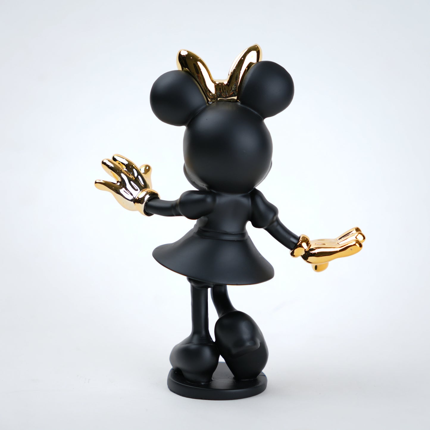 modern decorative figurine matte black gold