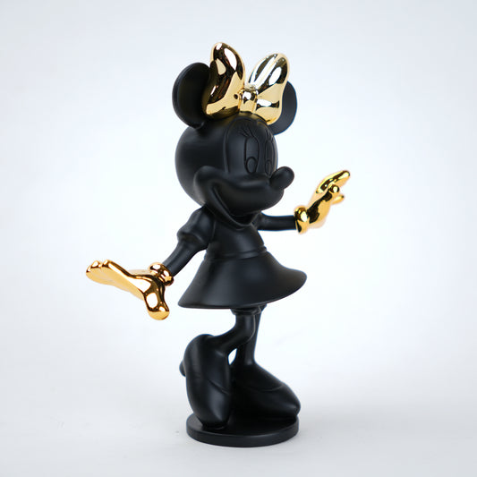 black gold character sculpture decor