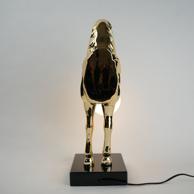 Golden Horse Globe Lamp