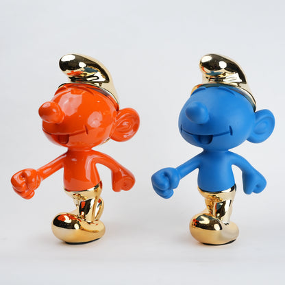 Resin toon character figurine featuring smooth rounded contours, expressive facial detailing, and a clean modern finish with subtle reflective accents in a stylized decorative form.