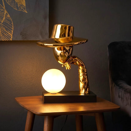Elegant Hat Lamp Gold