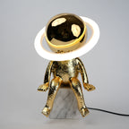Cosmic Glow Table Lamp styled in modern decor setting