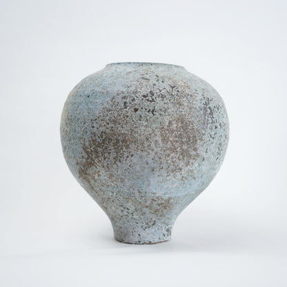 Patina ceramic vase in blue grey finish modern decorative vase for home styling