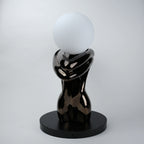 artistic sculptural lamp for bedside or console table styling