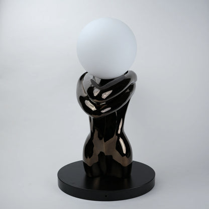 artistic sculptural lamp for bedside or console table styling