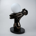 artistic sculptural lamp for bedside or console table styling