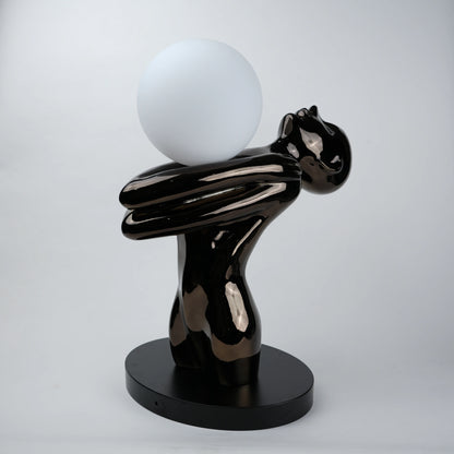 artistic sculptural lamp for bedside or console table styling