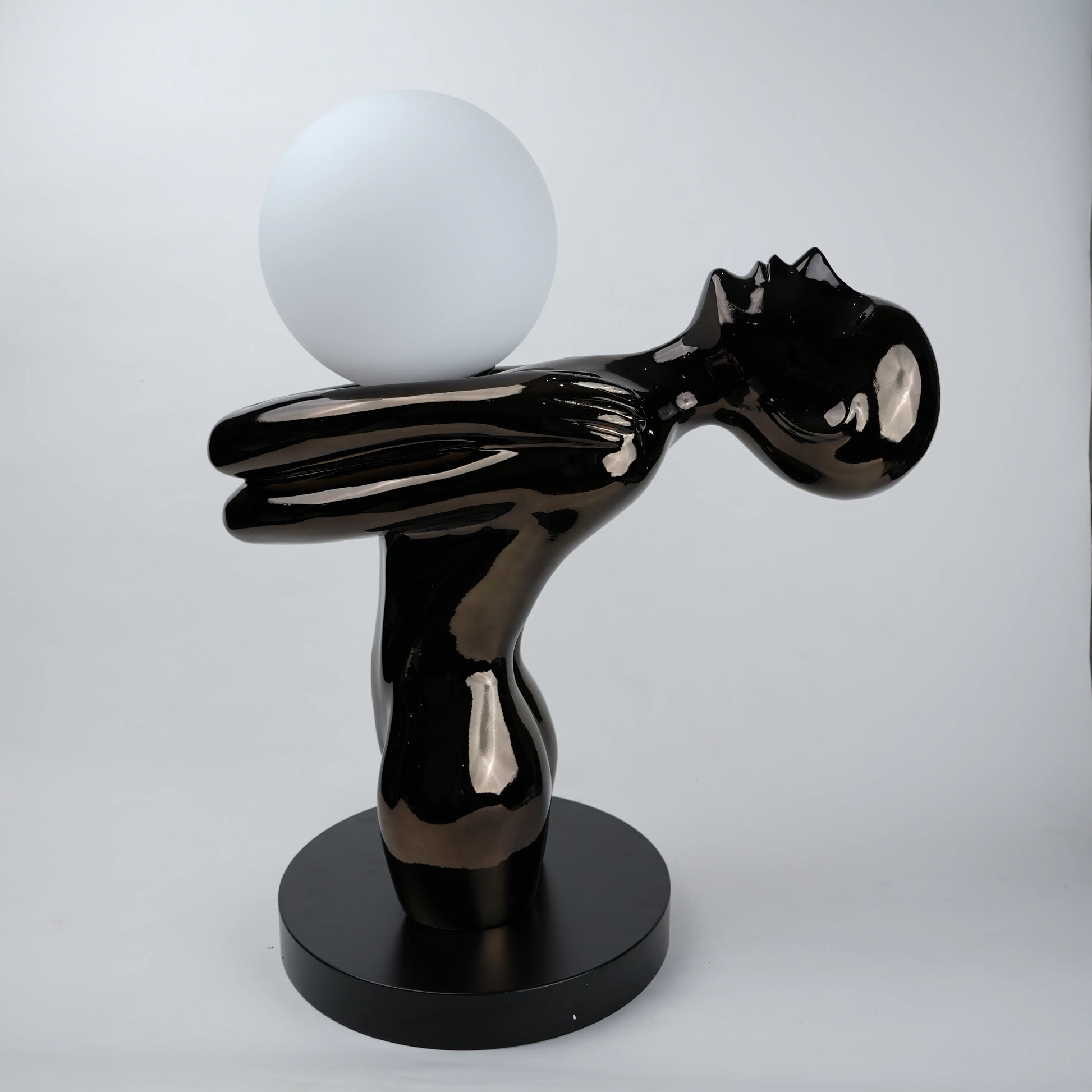 artistic sculptural lamp for bedside or console table styling