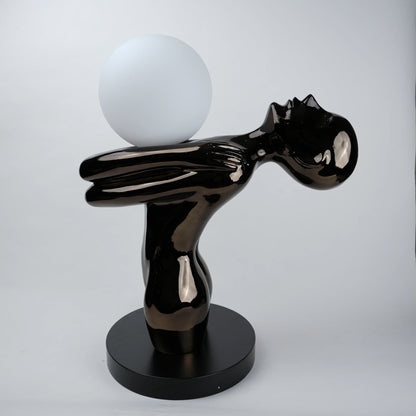 artistic sculptural lamp for bedside or console table styling