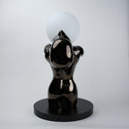 artistic sculptural lamp for bedside or console table styling