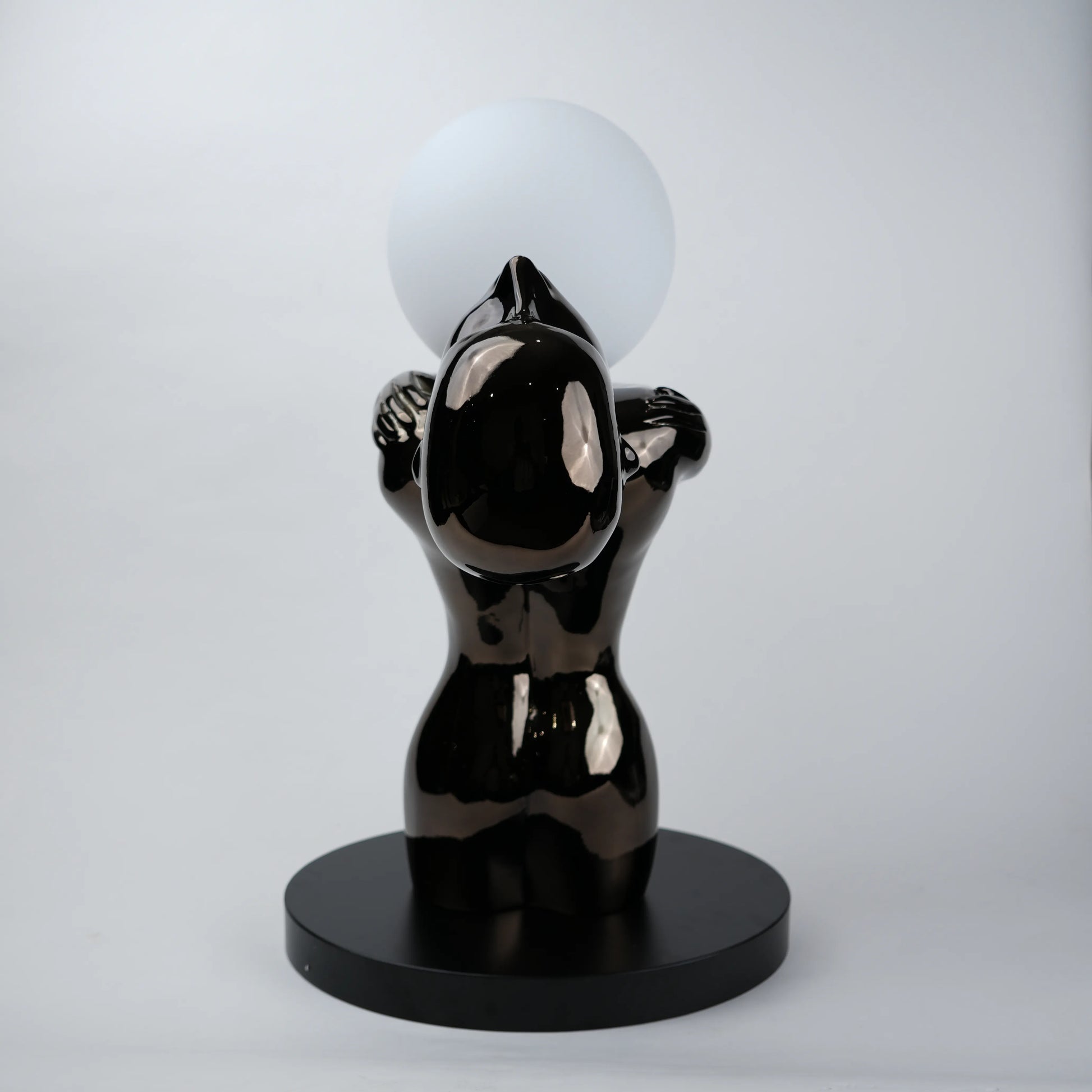 artistic sculptural lamp for bedside or console table styling
