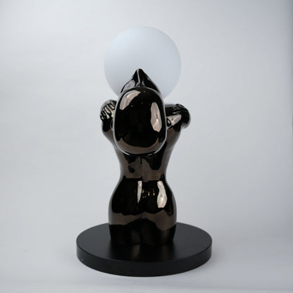 artistic sculptural lamp for bedside or console table styling