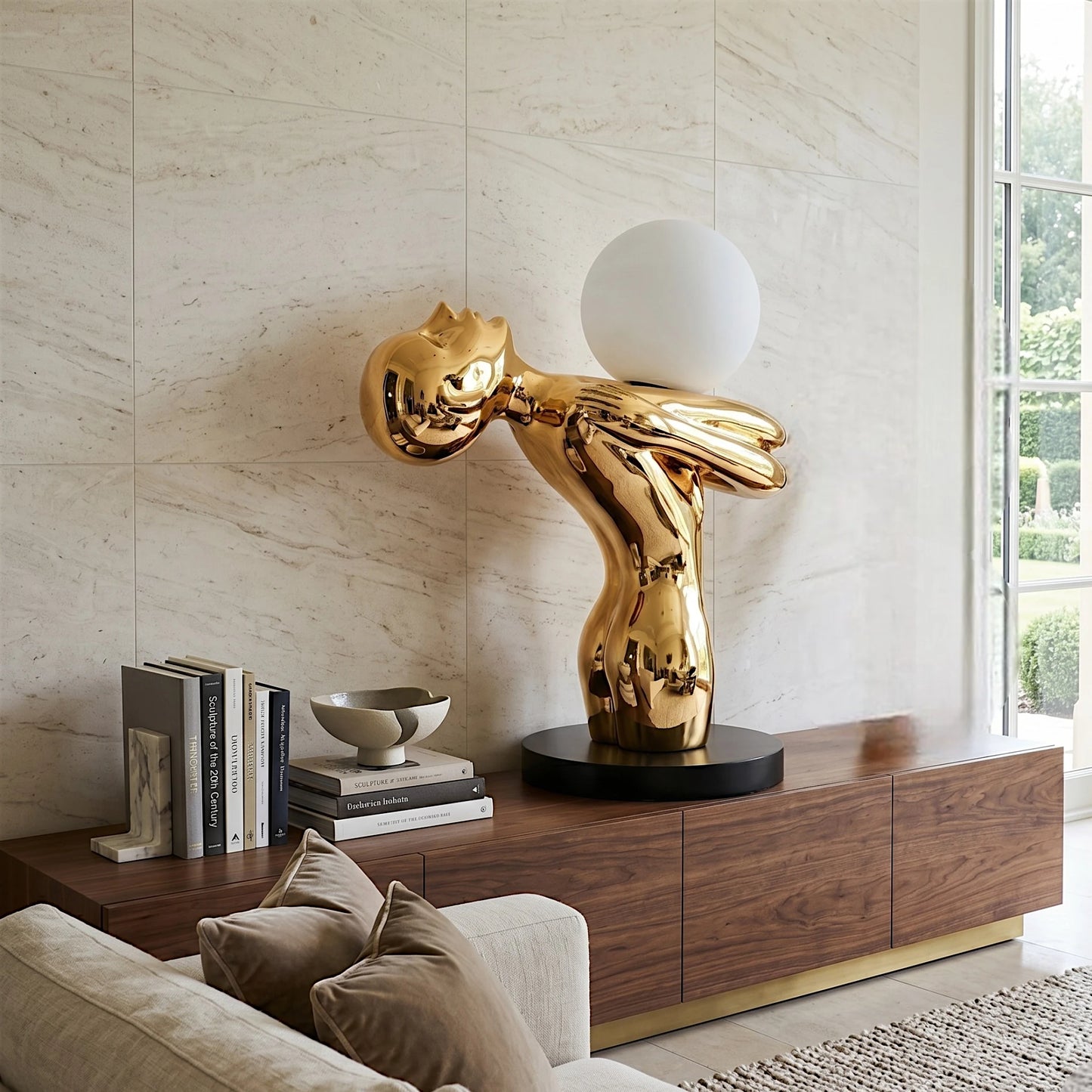 Auric Flow Table Lamp close detail finish