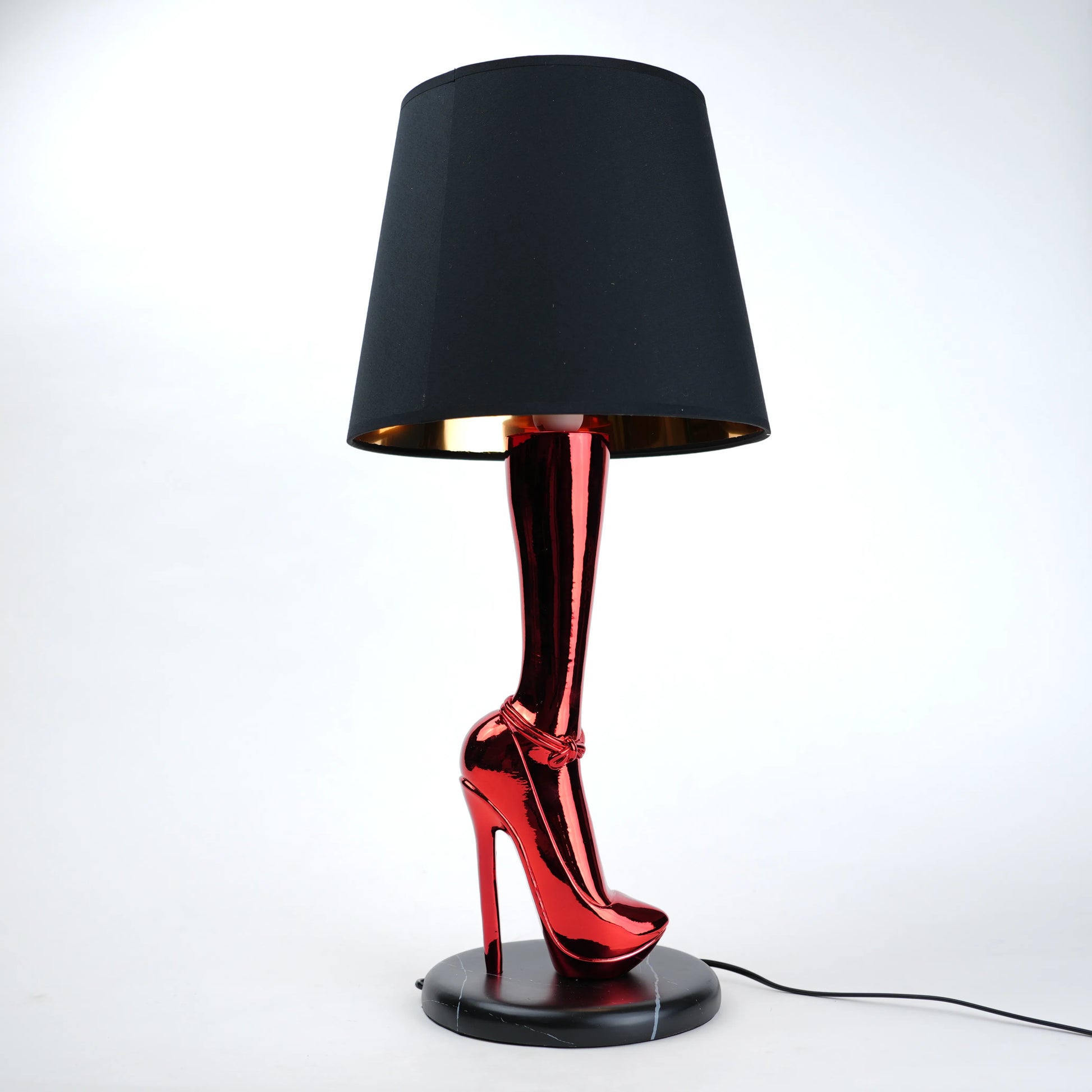 Crimson Heel Table Lamp sculptural heel design lighting