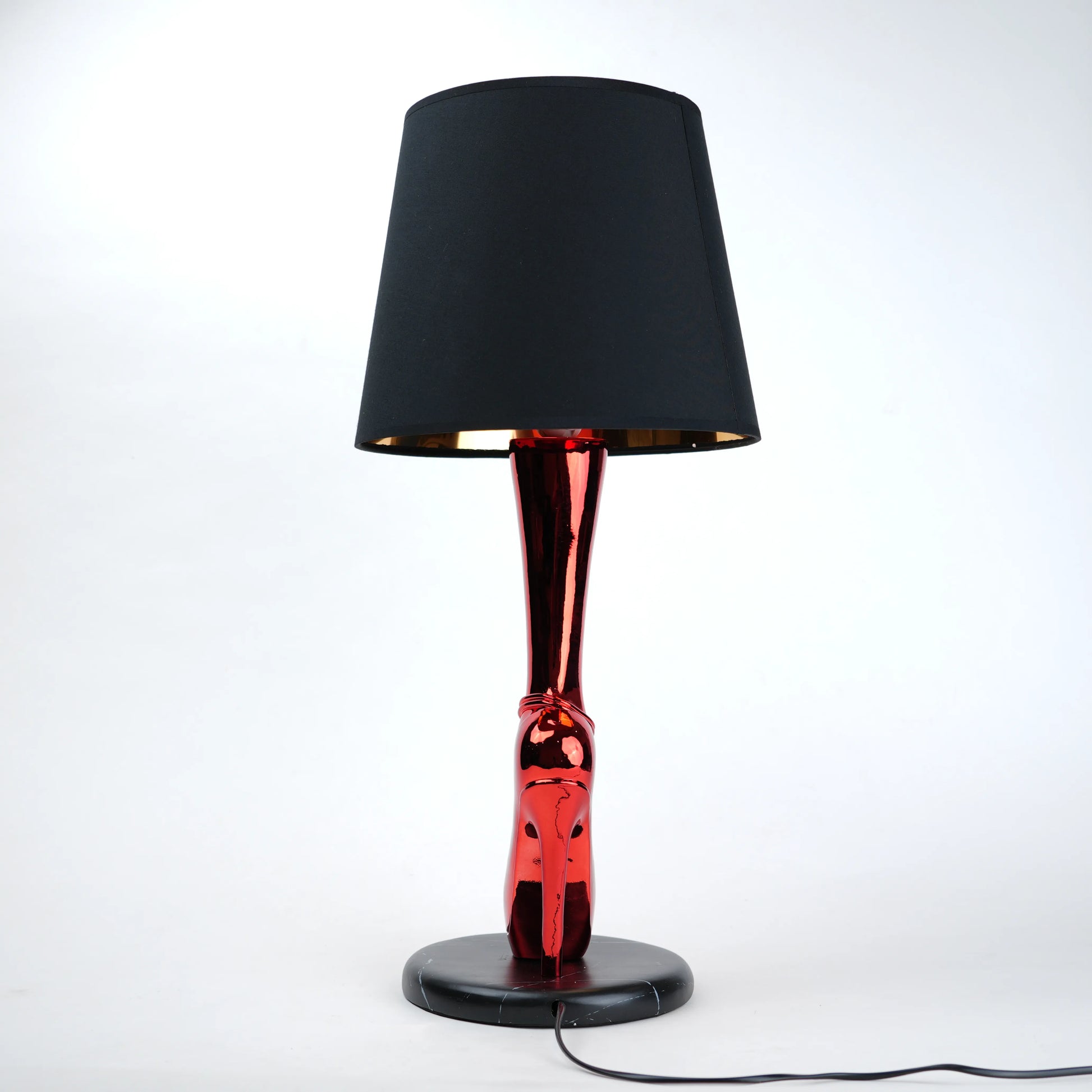 crimson heel table lamp with black shade modern designer lighting decor

Additional Alt Texts: