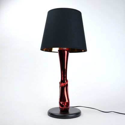 Crimson Heel Table Lamp side angle modern decor