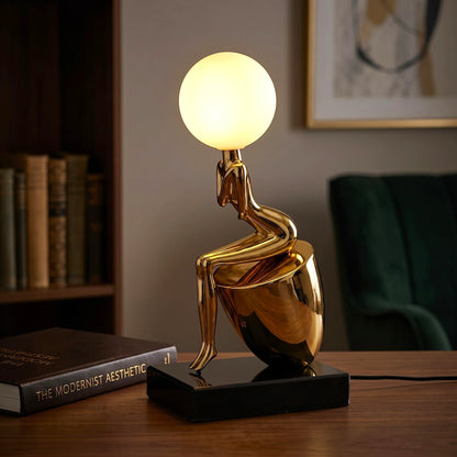 Aurum Figure Table Lamp ambient lighting on table