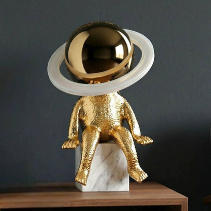 Cosmic Glow Table Lamp front view with halo lighting