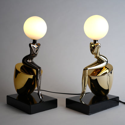 Aurum Figure Table Lamp detail of sculptural body