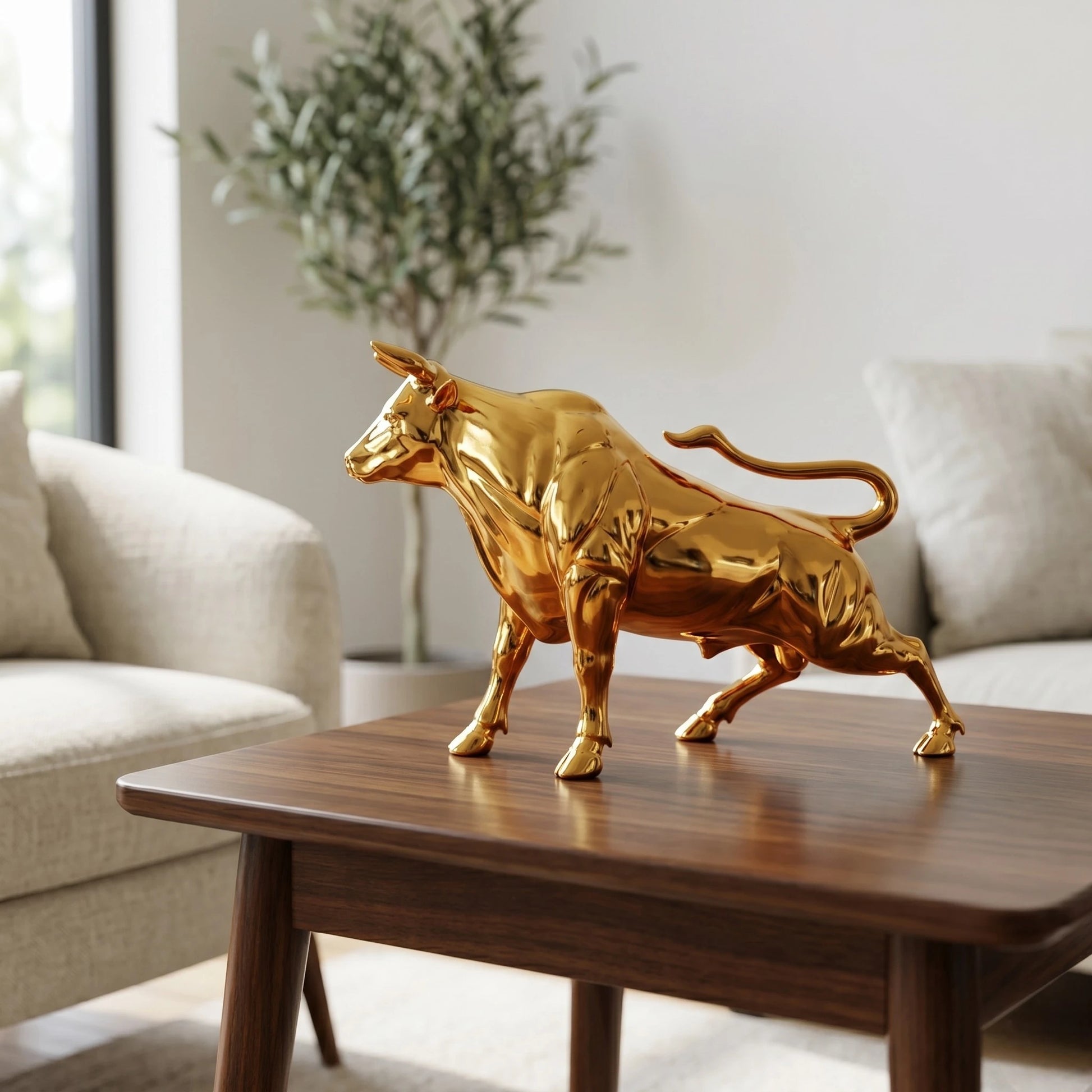 Toro Luxe Bull Figurine premium tabletop decor