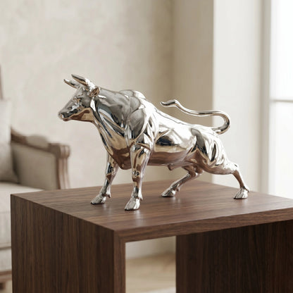 Toro Luxe Bull Figurine side view decorative piece