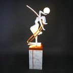 marble base sculpture floor lamp modern designer lighting