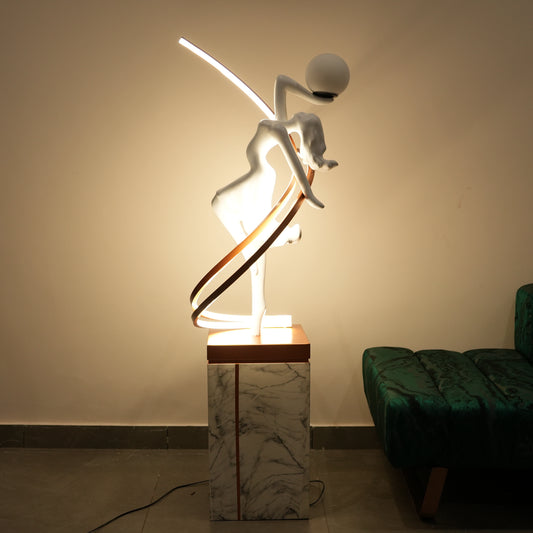 marble base sculpture floor lamp modern designer lighting