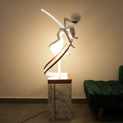 Liberty Sculpture Floor Lamp with Metal Base