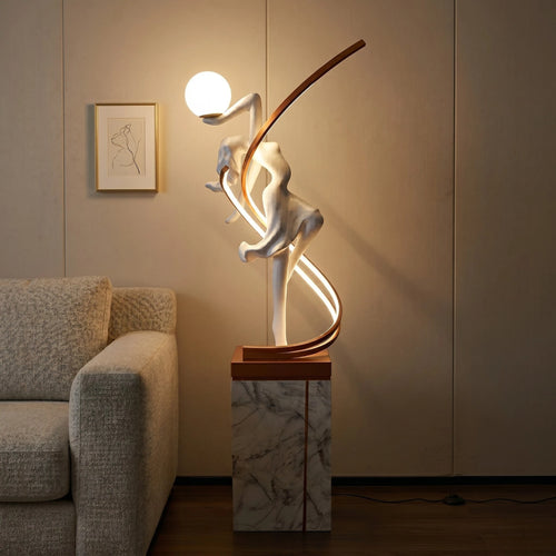 Liberty Sculpture Floor Lamp with Metal Base