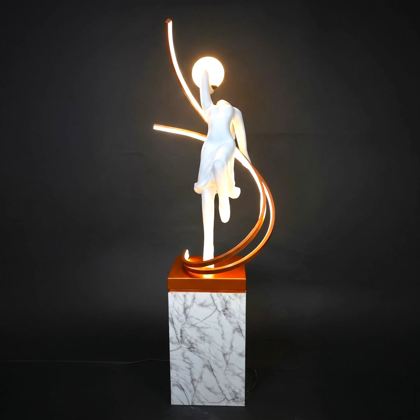 marble base sculpture floor lamp modern designer lighting