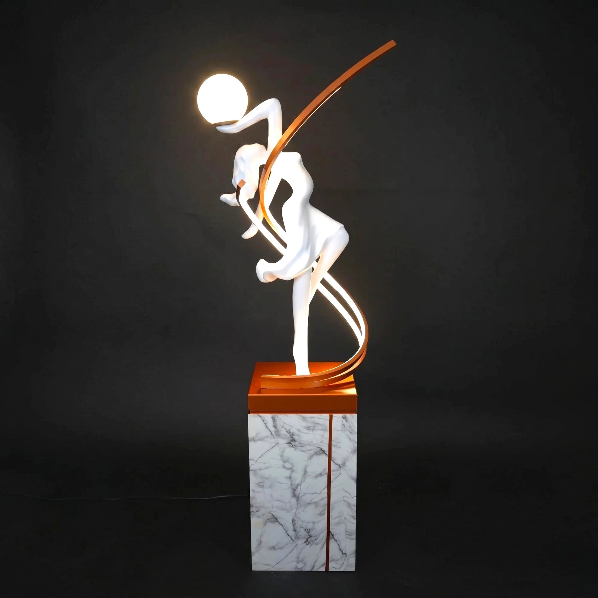 marble base sculpture floor lamp modern designer lighting