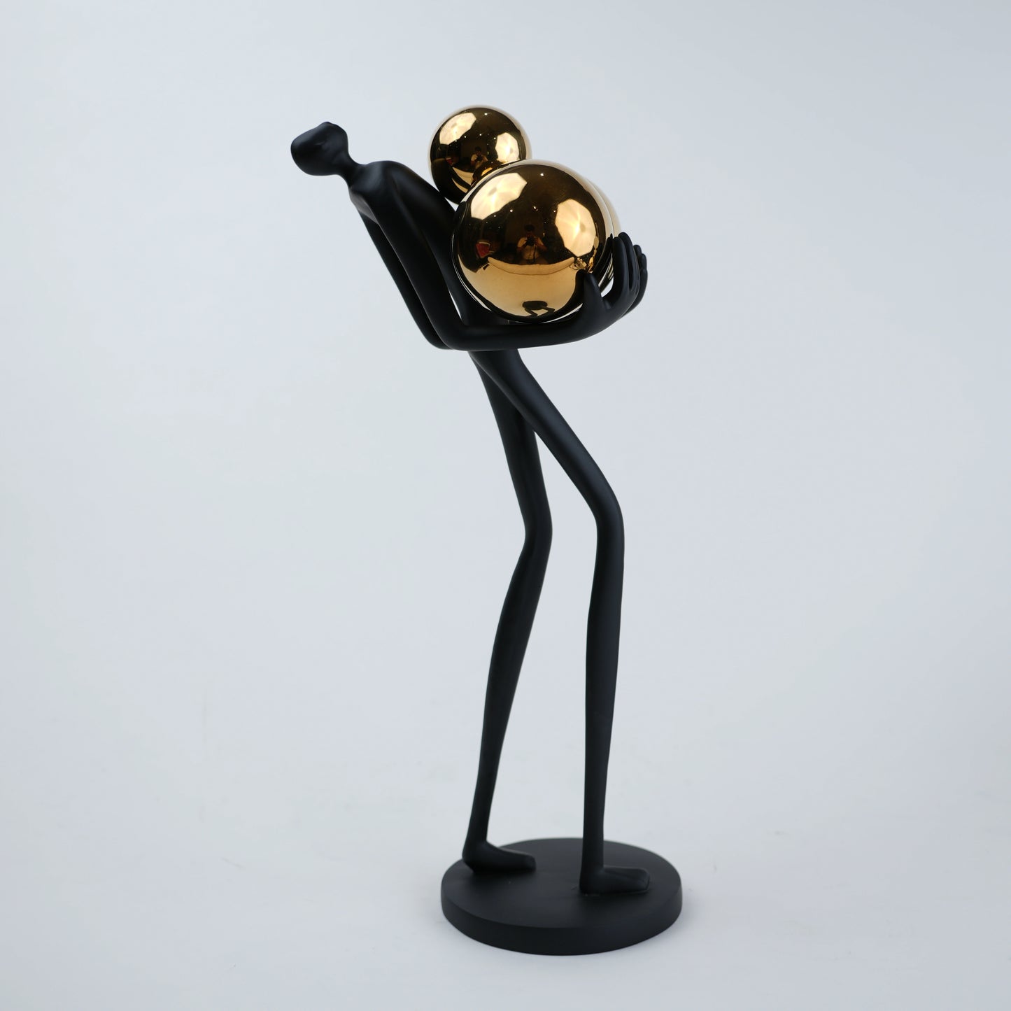 golden sphere balance figurine contemporary tabletop decor
