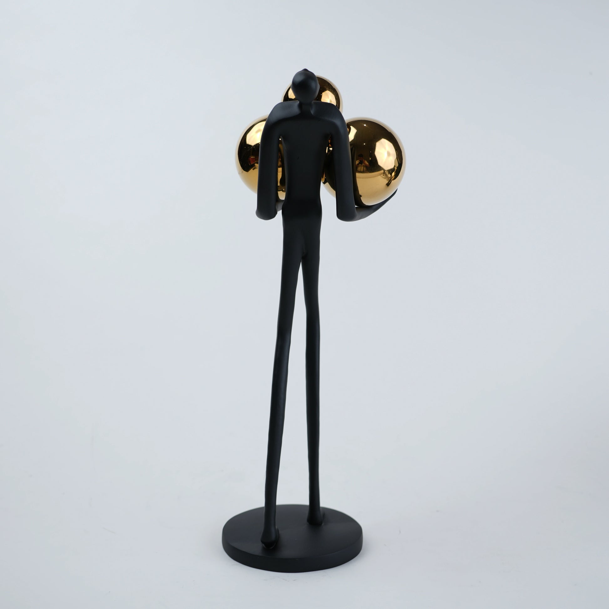 golden sphere balance figurine contemporary tabletop decor