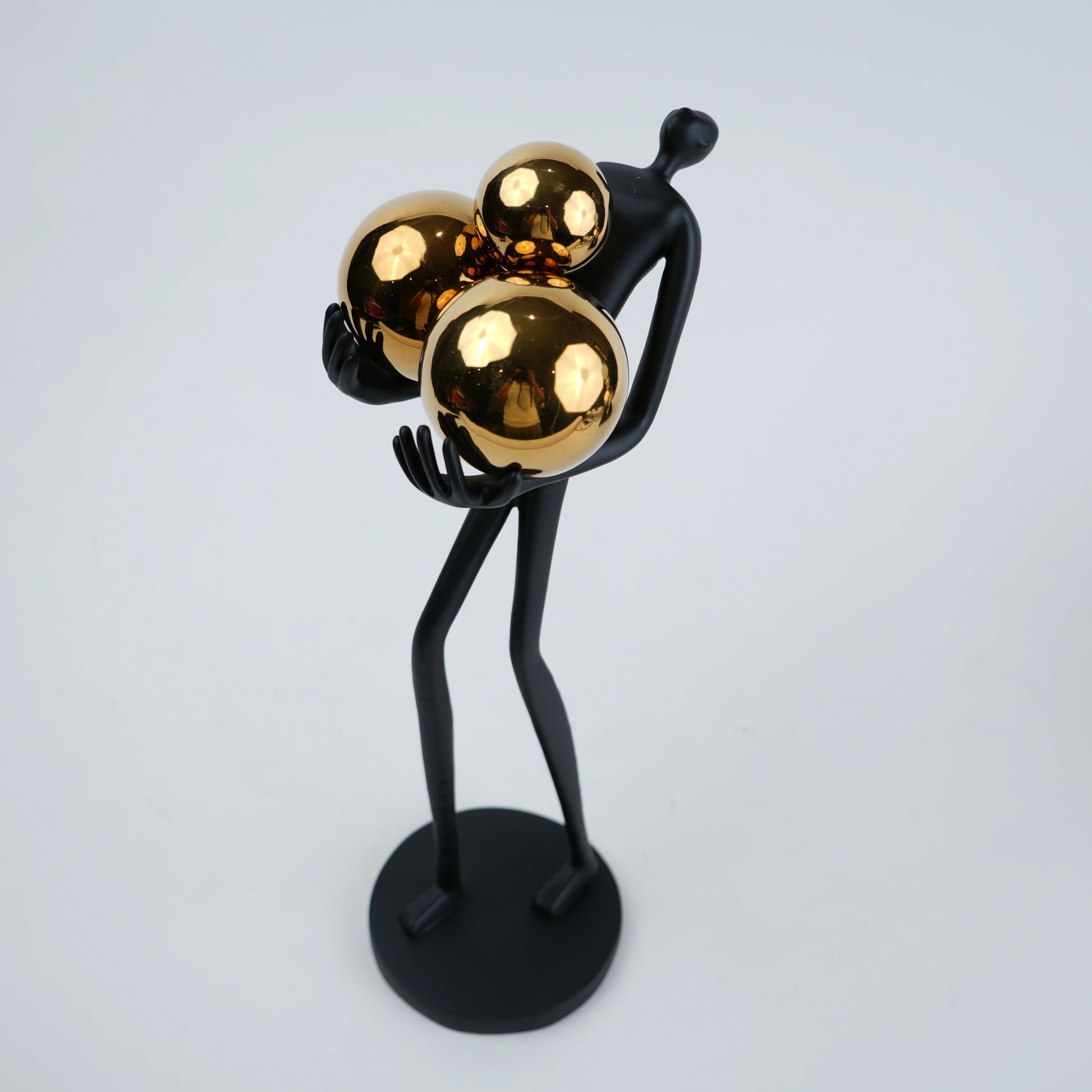 black and gold decor figurine modern accent piece
