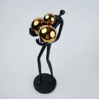 black and gold decor figurine modern accent piece