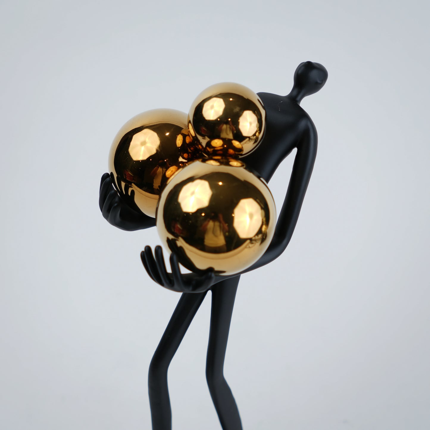 black and gold decor figurine modern accent piece