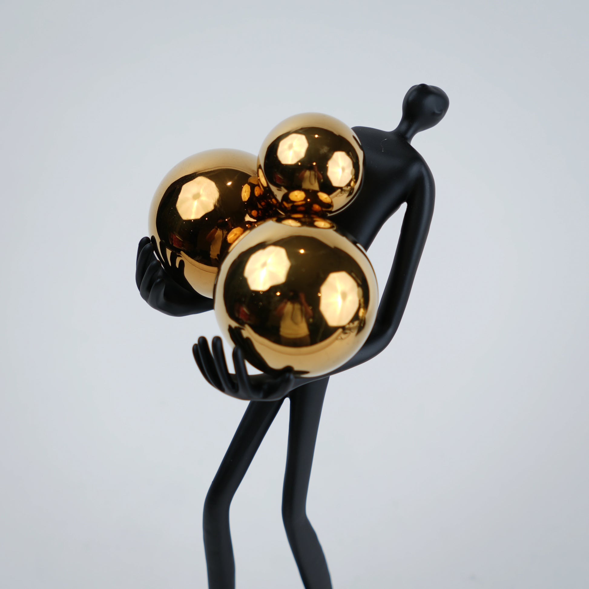 black and gold decor figurine modern accent piece