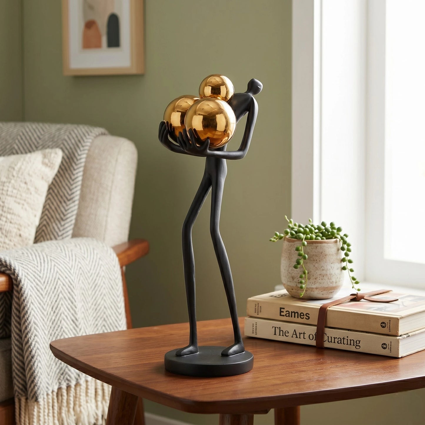 Golden Sphere Balance Figurine