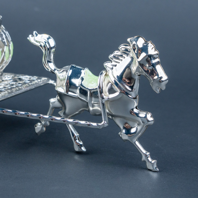 Silver Horse Carriage Decorative Box