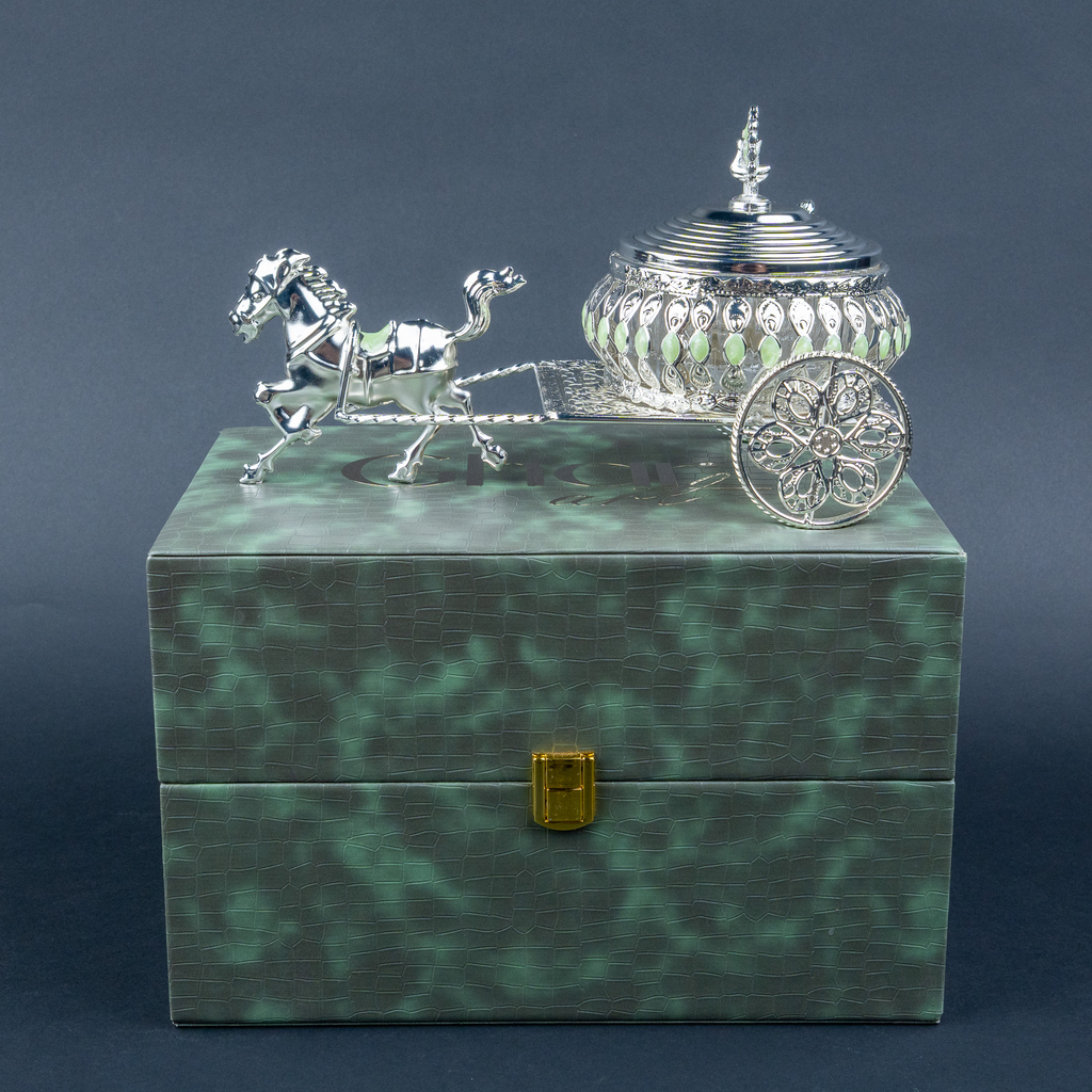 Silver Horse Carriage Decorative Box