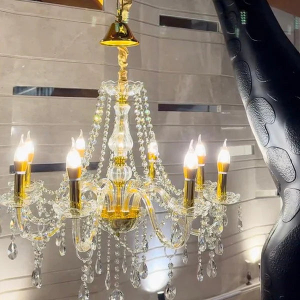 Matte black giraffe chandelier floor sculpture