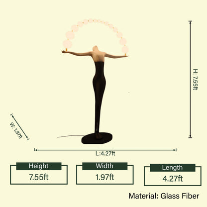 Sphere of Heaven Lamp L specs, 7.55ft height